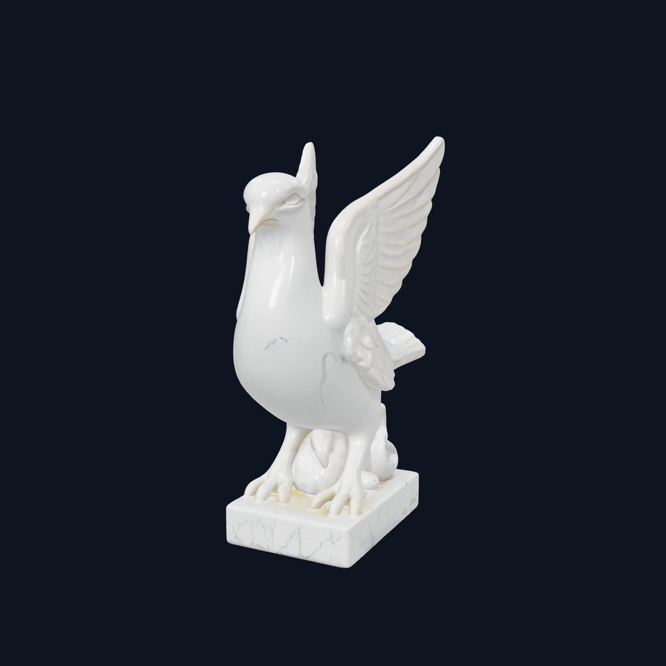 Elegant Dove Statue Model Pack for D Rendering